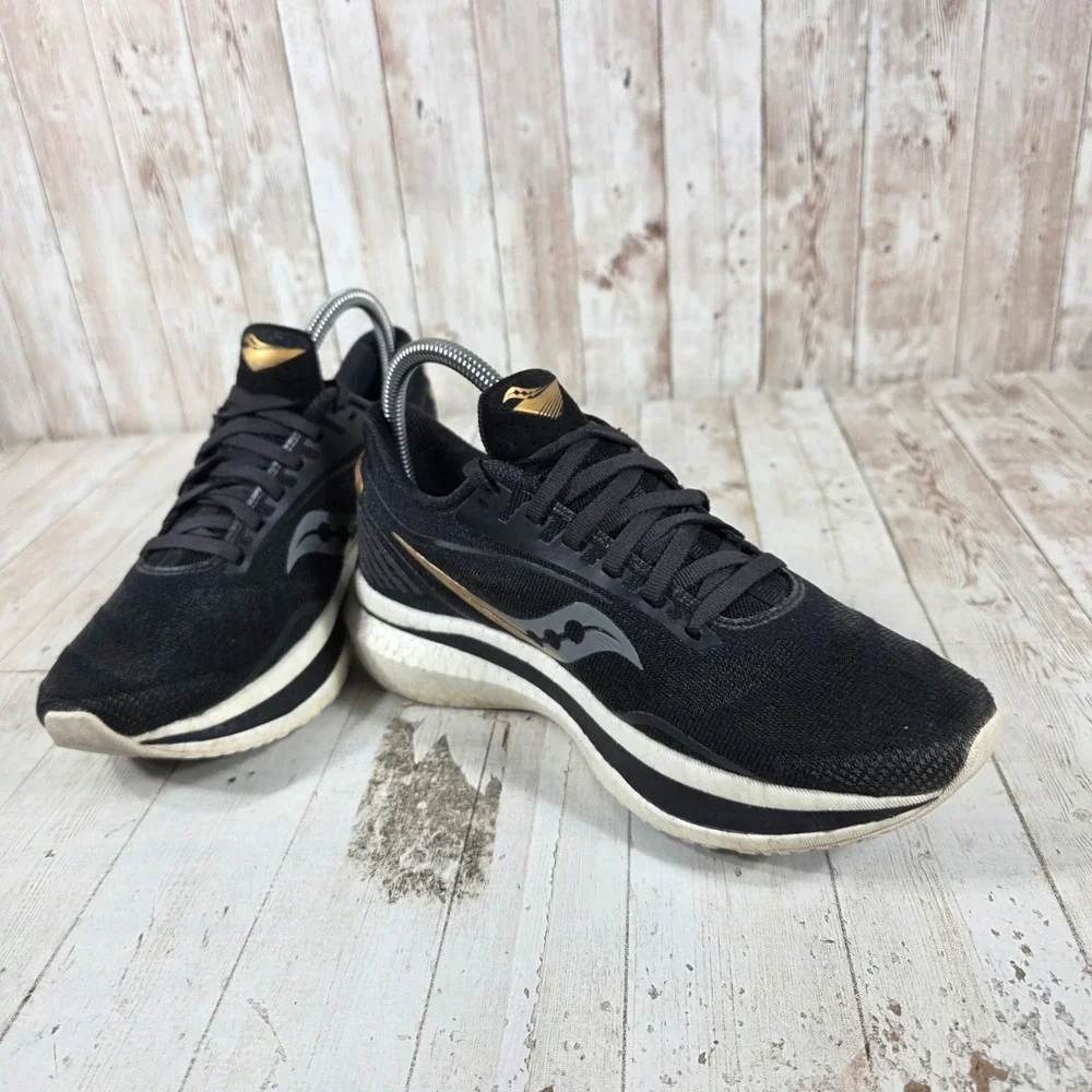 Saucony Endorphin Speed Womens Running Shoes Black Gold S10597-40 Size 7